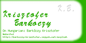 krisztofer barkoczy business card